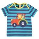 Vorschaubild Streifen T-Shirt kurzarm Blume