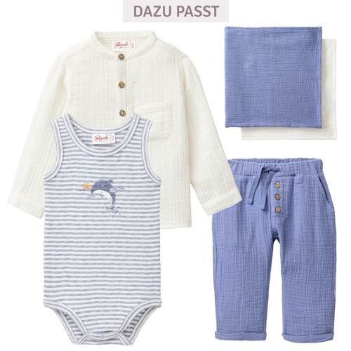 Leichte Musselin Hose blau