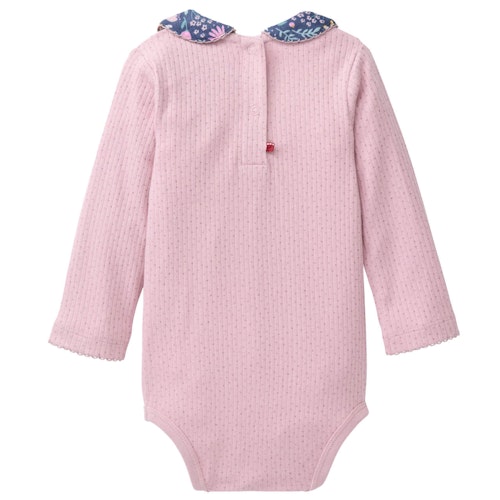 Langarmbody mit Blumenkragen