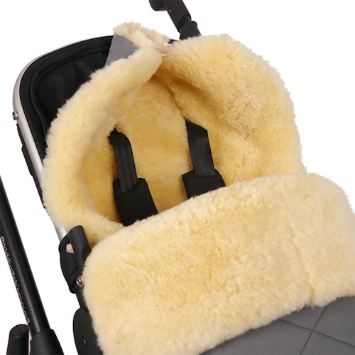 Natura Kinderwagenfußsack Lammfell marine