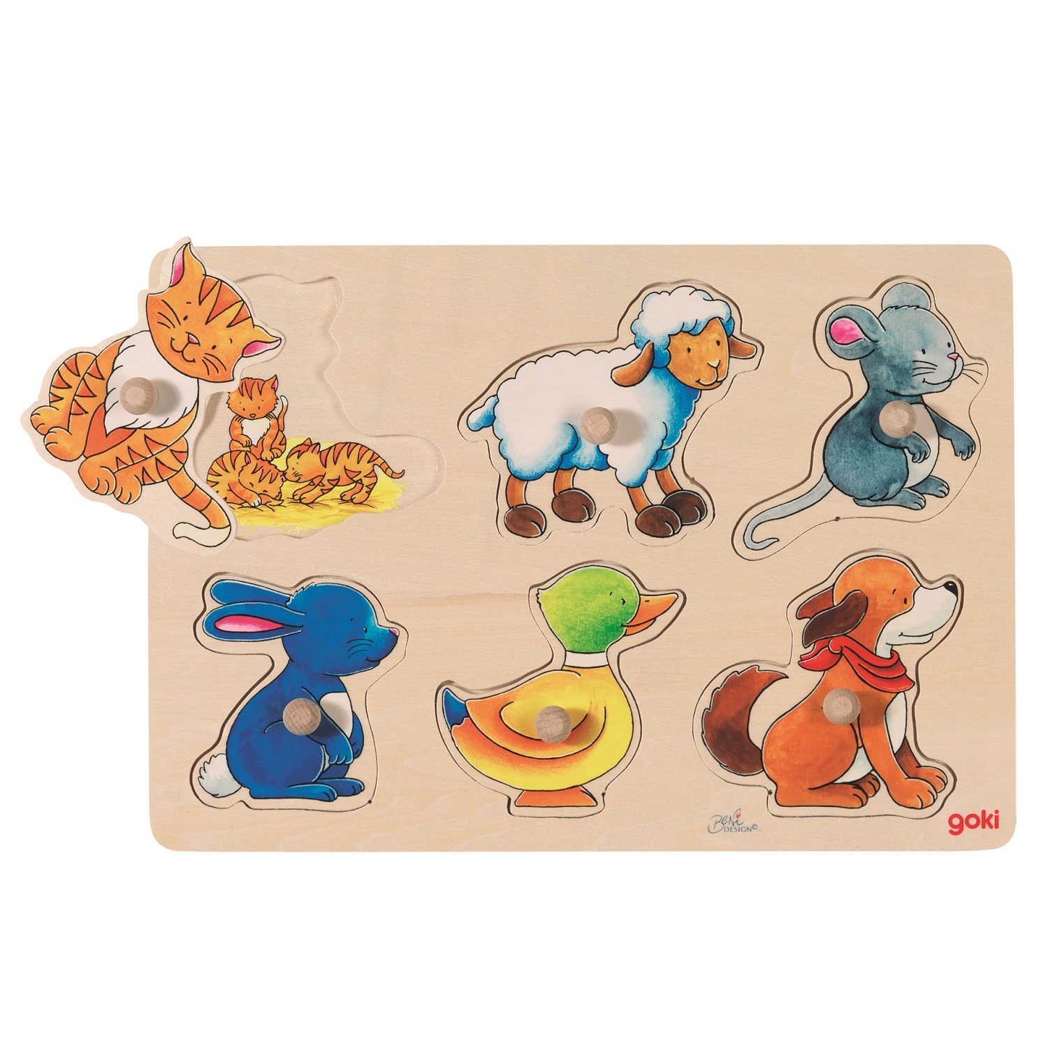 Hintergrund-Bildpuzzle "Tierbabys" - 6 tlg