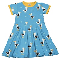 Flatterkleid kurzarm mit Alloverprint 