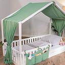 Vorschaubild Musselin Baldachin für Hausbett, 470x100, grün