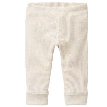 Edle Ripp Leggings beige melange