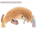 Vorschaubild Holzkrippe aus Massivholz zum Spiel u. Dekorieren 40 x 21 cm