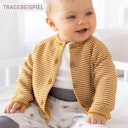 Vorschaubild Kuschelige Baby Strickjacke Ringel