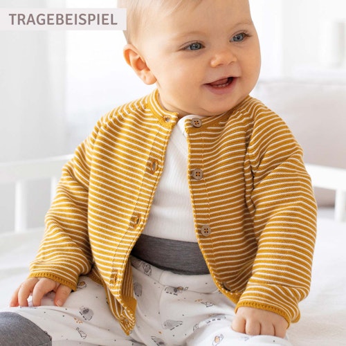 Kuschelige Baby Strickjacke Ringel