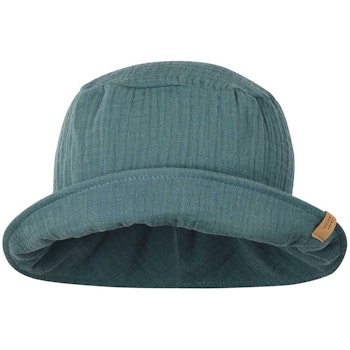 Leichte Musselin Sommermütze blau