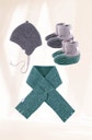 Vorschaubild Warme Wollfleece Babyschuhe anthrazit