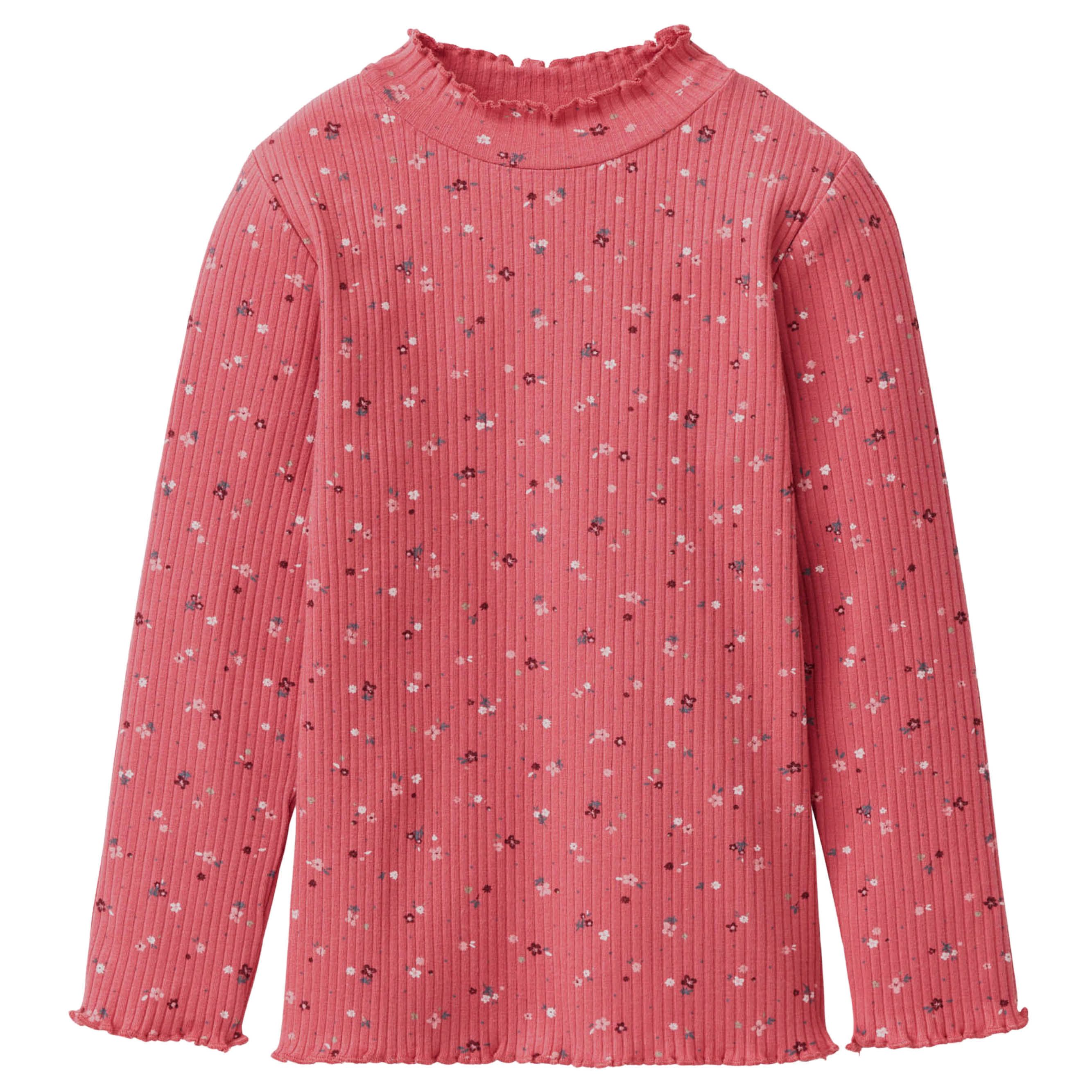 Langarmshirt People Wear Organic gerippt Stehkragen Motiv