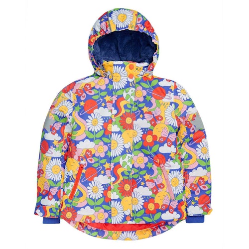 Schneejacke Retro-Motive gefüttert