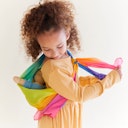 Vorschaubild Regenbogen Spieltuch Seide mittel 89 x 89 cm