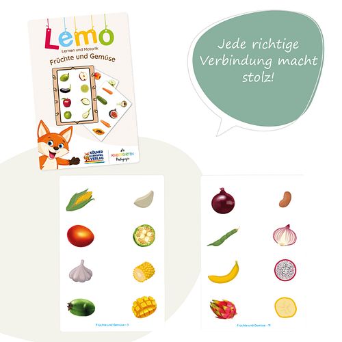 Lemo Kartensatz Früchte und Gemüse ab 3 J.