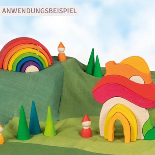 Kleiner Regenbogen Bausteine 7 teilig 19 cm