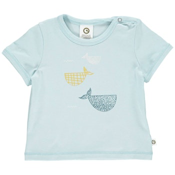 Elastisches T-Shirt Wale hellblau