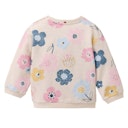 Vorschaubild Weiches Baby Sweatshirt große Blumen