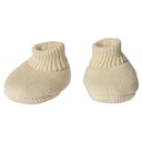 Vorschaubild Puppen Mütze und Schuhe 28-35cm beige, Bio-Baumwolle