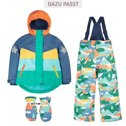 Schneejacke Retro-Motive gefüttert