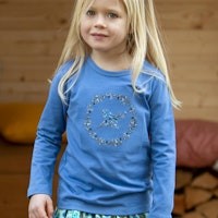 Langarmshirt mit Hirsch Stickerei