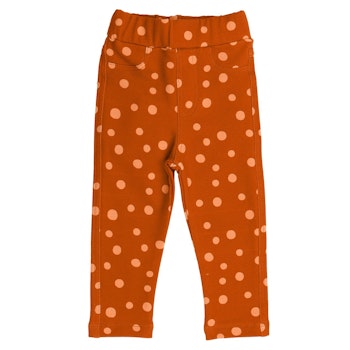 Sweat Leggings braun mit Punkten