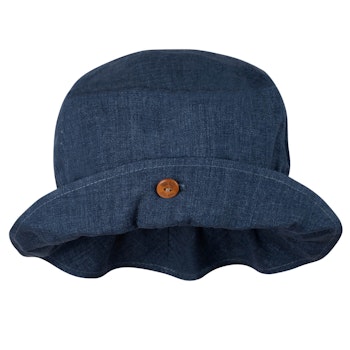 Leichte Leinen Sommermütze jeans-blau