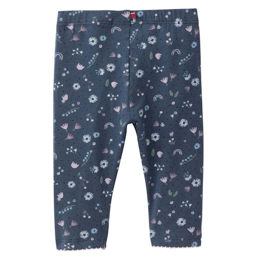 Edle Rippe Leggings Blümchen