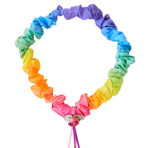 Regenbogen Haarkranz aus Seide
