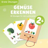 Erste Übungen - Gemüse erkennen Kartensatz (ohne Lochkasten)