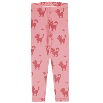 Jersey Leggings einfarbig rosa Katzen