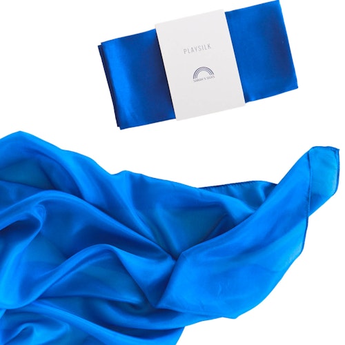 Spieltuch Seide dunkelblau mittel 89 x 89 cm