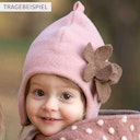 Vorschaubild Wintermütze Blume Fleece innen Biobaumwolle