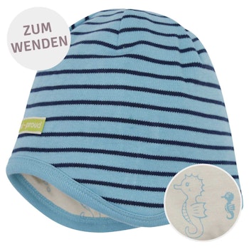 Wendemütze Ringel lila