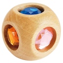 Vorschaubild Märchenwürfel aus Holz und Glitzersteinen 3,5 cm
