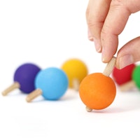 6 Regenbogen Kreisel