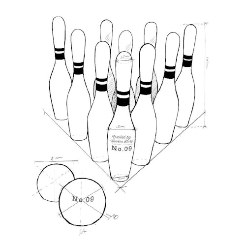 Bowling Set für Kinder weiß