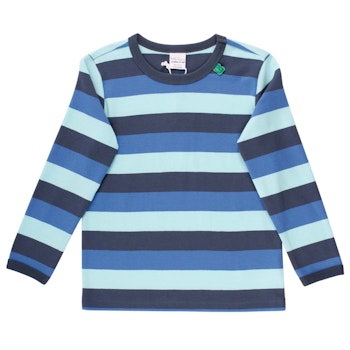 Griffiges Langarmshirt Blockstreifen blau