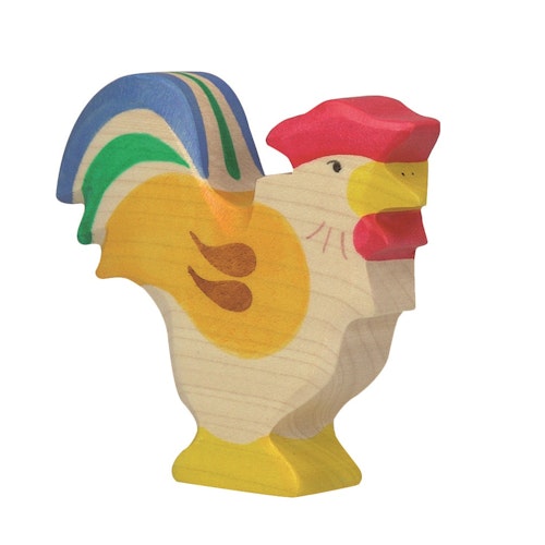 Holzfigur Hahn- auf dem Bauernhof