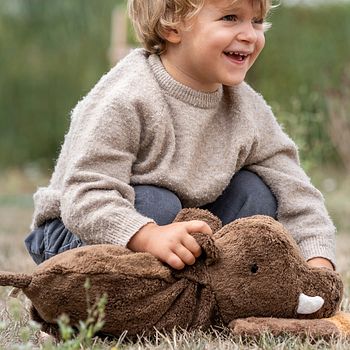 Kuscheltier Wildschwein groß mit Dinkelspelz Wärmekissen