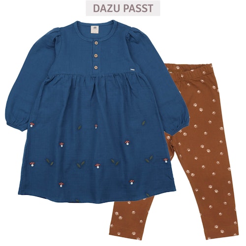 Musselin Langarmkleid Pilze
