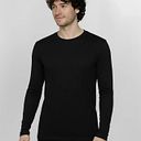 Vorschaubild Herren Langarmshirt Wolle schwarz M