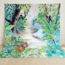 Vorschaubild Spieltuch Bio-Baumwolle Dschungel 100 x 100 cm