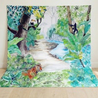 Spieltuch Bio-Baumwolle Dschungel 100 x 100 cm