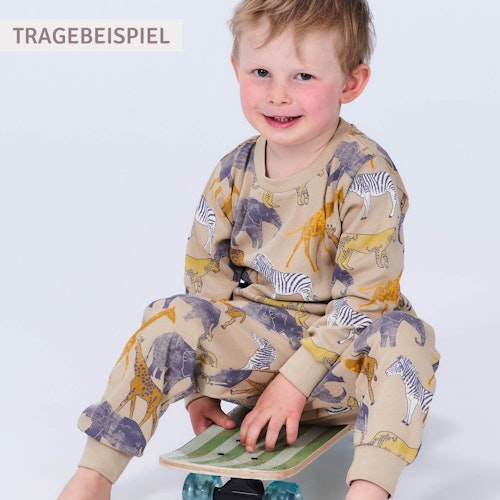 Schlafanzug Arm- und Fussbündchen - Häschen