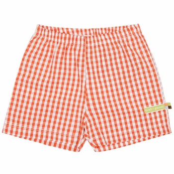 Luftige karierte Shorts rostorange