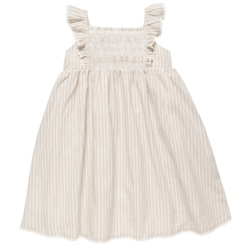 Elegantes Kinder Kleid ärmellos sand-gestreift
