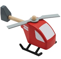 Holz-Hubschrauber für Kinder ab 3 Jahren - 12 cm lang