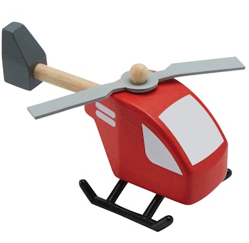 Holz-Hubschrauber für Kinder ab 3 Jahren - 12 cm lang