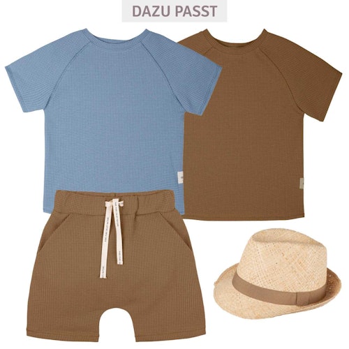 Leichte Shorts in Waffeloptik