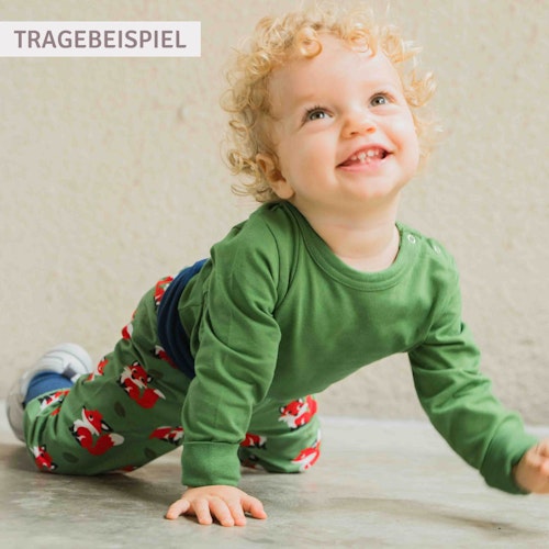 Mitwachsende Krabbelhose Bündchen Wolf