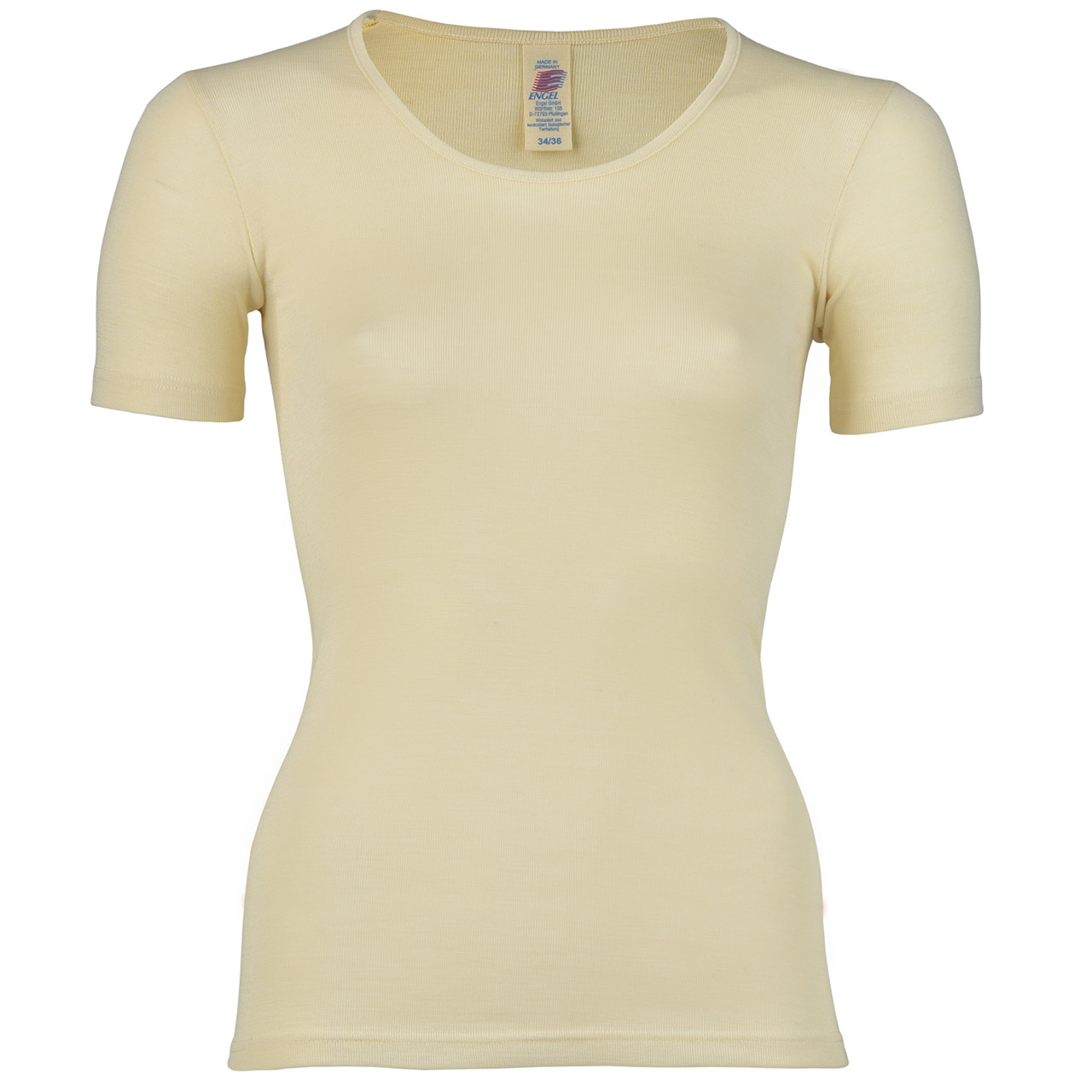 Damen Wolle Seide kurzarm Shirt